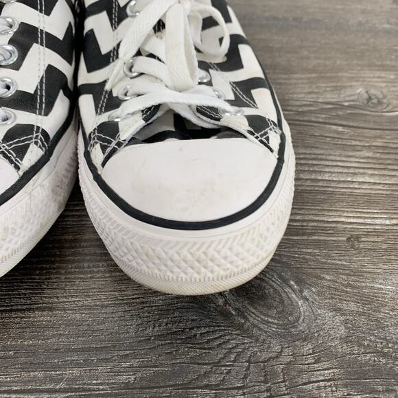 Women's Converse All Star Sneakers Shoes - Size 11 - Black / White Zig-Zag - Picture 9 of 14